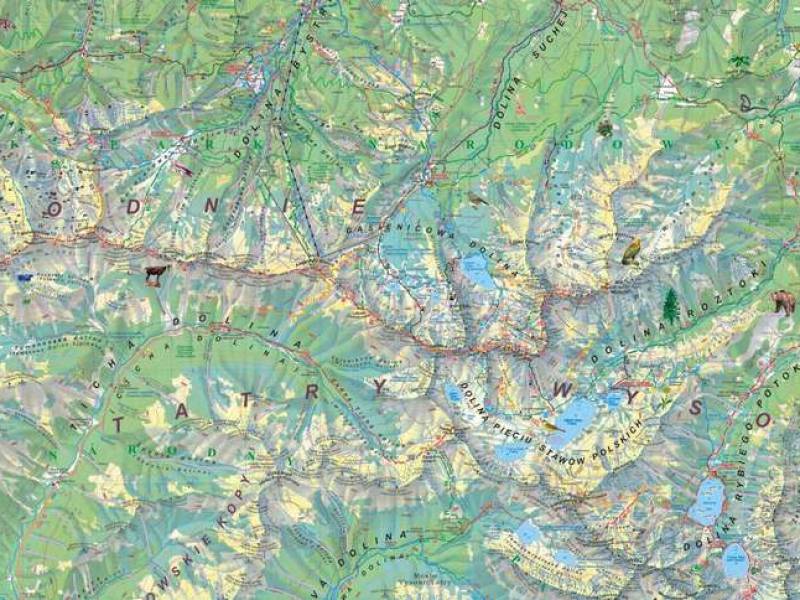 Mapy Tatr w dużej rozdzielczości on line